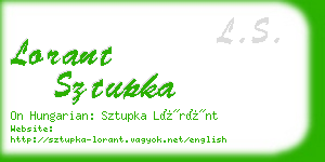 lorant sztupka business card
